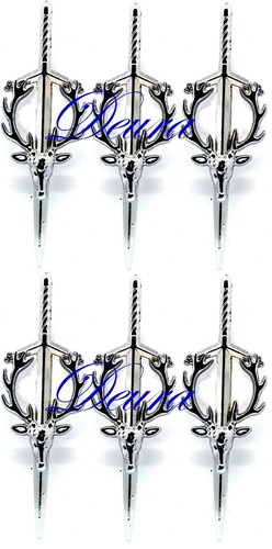 Lot stag head kilt pins - stag,