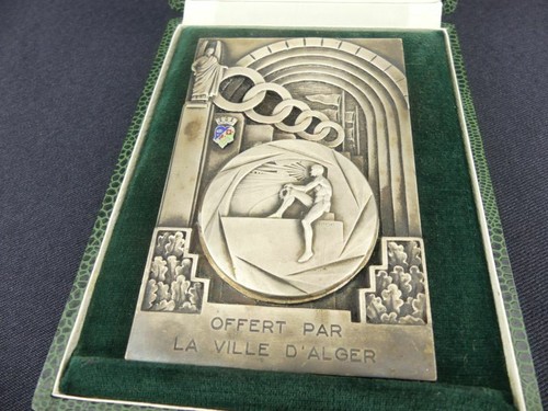 Médaille plaque bronze - médaille,