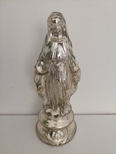 VIERGE VERRE EGLOMISE 29 Cms
