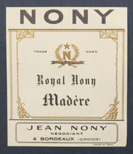 Etiquette ROYAL NONN MADERE