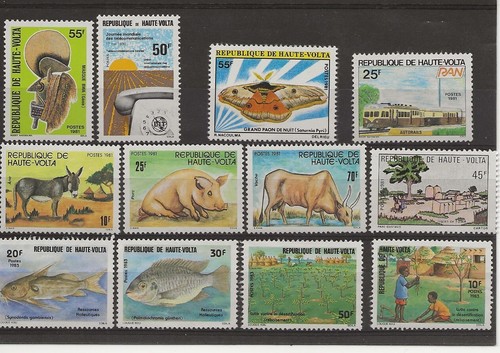 Haute volta lot - volta, timbres