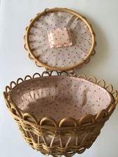 Panier rotin ancien vintage