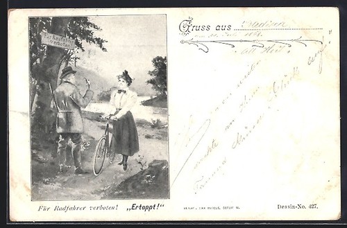 Carte postale dame fait - carte, se