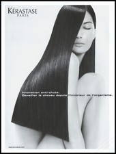 Nude Hair care Kerastase Magazine Print Ad Women Fashion Brunette 2007-1D/Spg