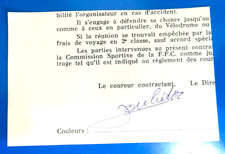 CYCLISME - AUTOGRAPHE DE