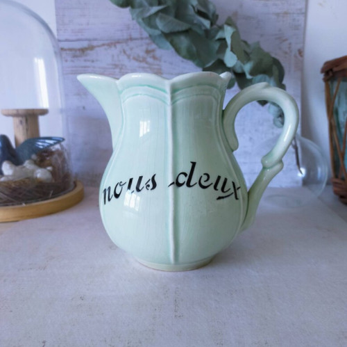 Vintage pichet ancien vert - pichet,