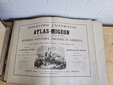 2 livres atlas migeon geographie universelle / la france et ses colonies