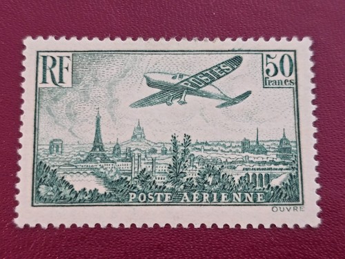 Timbre france 14b vert - france, pa