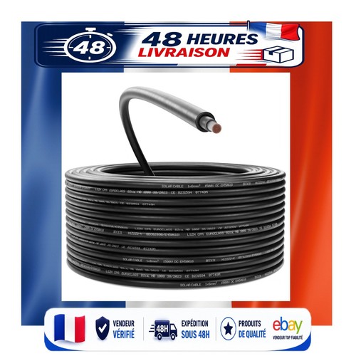 Câble solaire 25m - câble, 6mm²