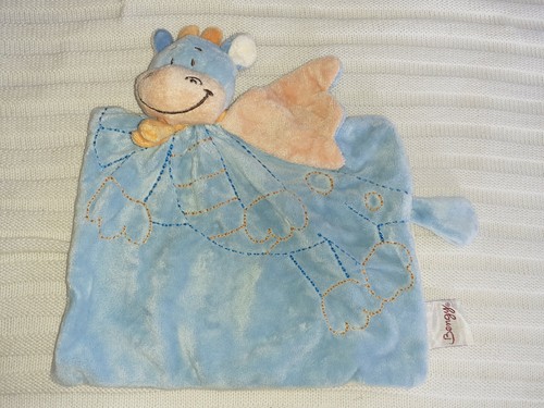 Doudou plat dragon bleu bengy - doudou,