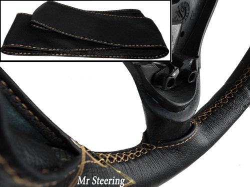 Housse volant cuir noir - en,
