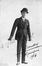 BJ982 Carte Photo vintage card RPPC Homme Acteur Mandole ? dédicace signé