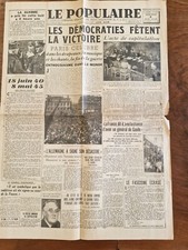 Journal le populaire sfio blum capitulation Allemane 9 mai 1945