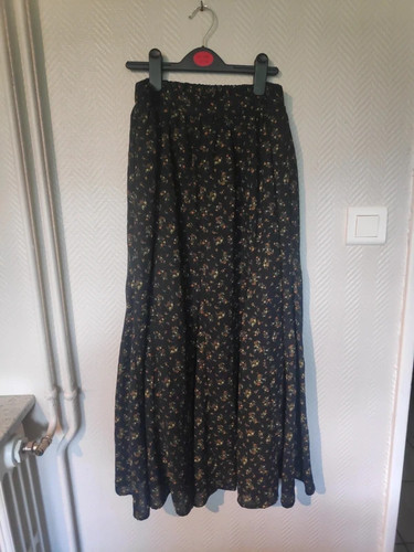 Jupe longue fleurs - longue,