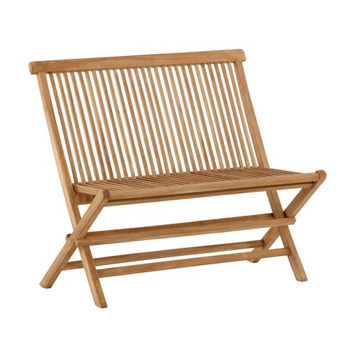 Banc jardin pliable teck - banc, de
