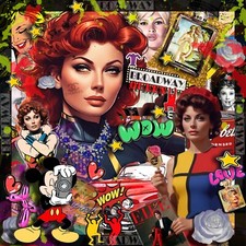 Sofia AI First PoP  -art déco moderniste graffiti pop STREET ART 