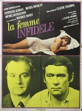 "LA FEMME INFIDÈLE" Affiche 1969 (Stéphane AUDRAN, M. RONET, M. BOUQUET) 60x80cm