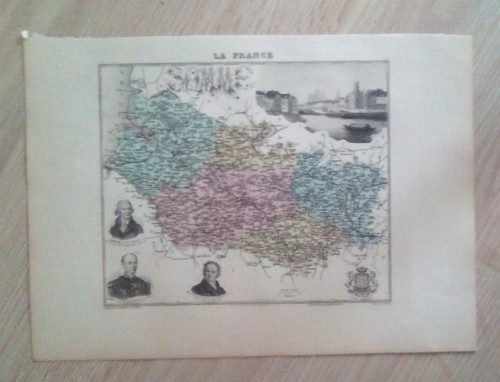 1889 carte ancienne de - -,