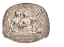 médaille art déco argent