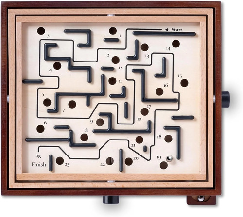 Jeu labyrinthe bois - en,