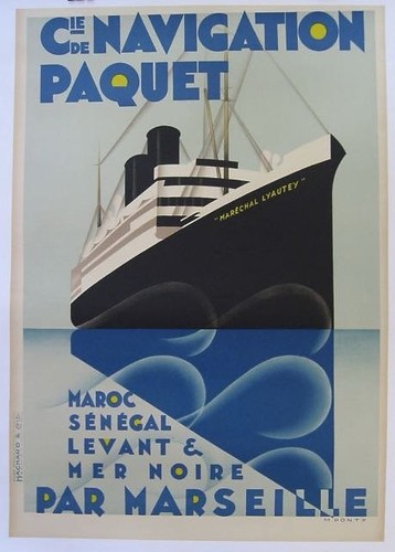 Affiche poster bateau paquebot - affiche,