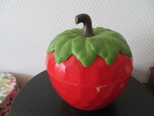 BOITE POT A glaçons FRAISE ROUGE VINTAGE lire