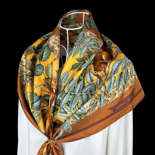 Foulard vintage soie hermes - vintage,