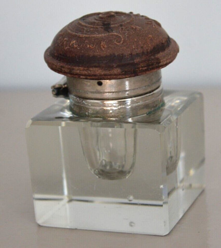 Ancien encrier cristal - en,