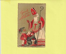 CPA SAINT-NICOLAS APPORTE AUX ENFANTS UNE HOTTE REMPLIE DE CADEAUX