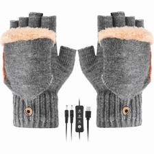 Gants Chauffants Électriques Homme Femme USB Rechargeable Isolé Chaud Thermique Sports