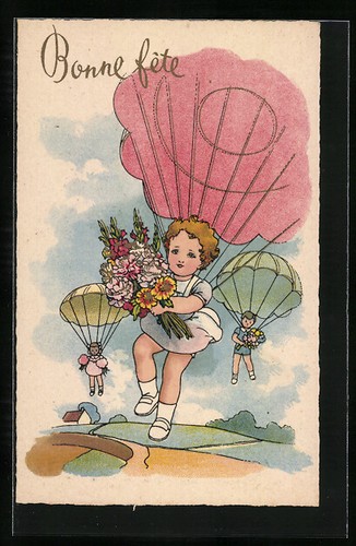 Carte postale artiste enfants - artiste,