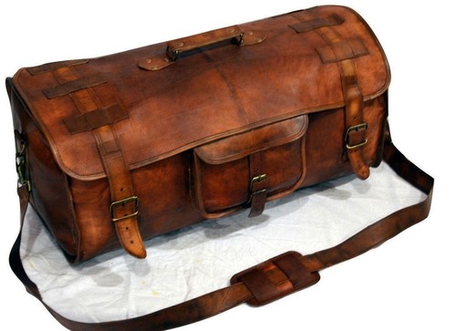 Marron cuir handmade bagages - marron,