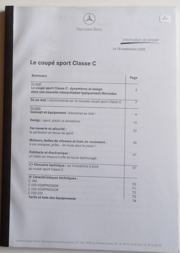 Brochure bloc information