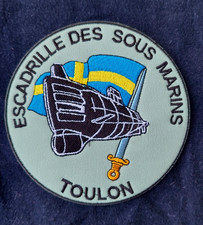 Ecusson patch marine nationale . Sous marins . Navy patch . Submarine Toulon