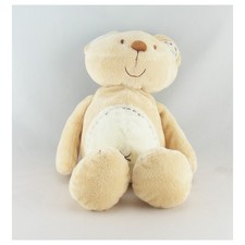 Doudou ours beige écru ventre