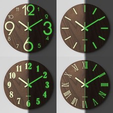 Horloge Murale Lumineuse Douce Lumineuse 12 Pouces avec Veilleuse Silencieuse po