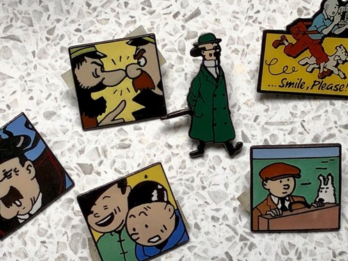 Tintin hergé pins - hergé, by