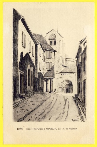 Cpa gravure oloron sainte - 64,
