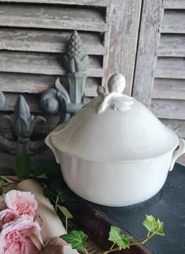 Ancienne soupiere blanche - soupiere,