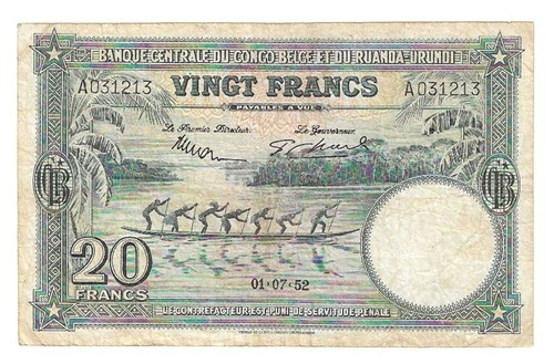 Billet congo belge - congo,