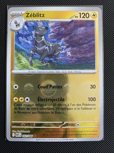 Carte pokémon zéblitz - carte,