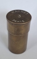 Ancien étui d optiques de microscope NACHET Paris en laiton 