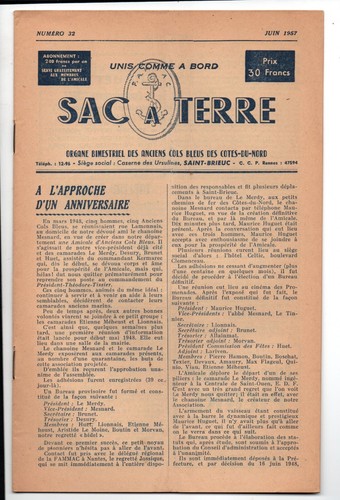 Revue sac terre col bleu - revue,