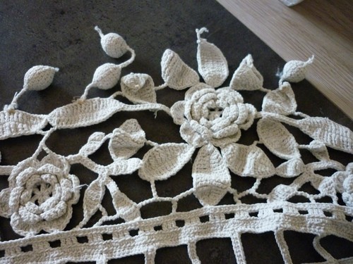 Linge ancien pour rideau ou - ",