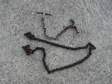 GENDARMERIE Menottes Cabriolet & Chainette de Gendarme Fin XIX ème siècle