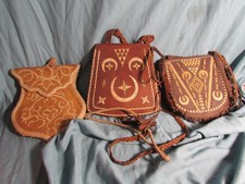 3 anciens petits sacs sacoches