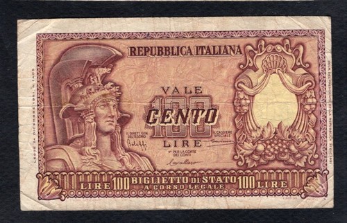Italie 100 lire 1951 elmata - 100,