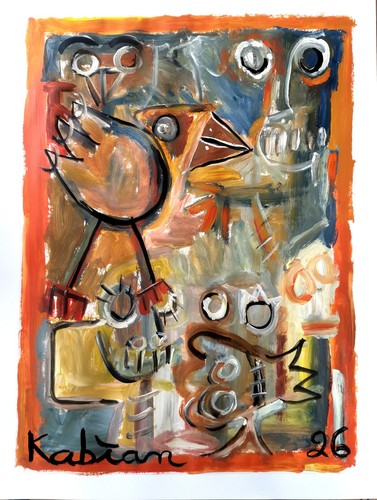 Peinture originale sur papier - originale,