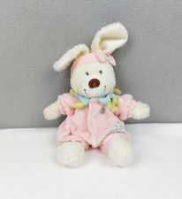 Doudou peluche lapin blanc