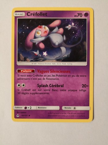 Carte pokémon créfollet - pokémon,